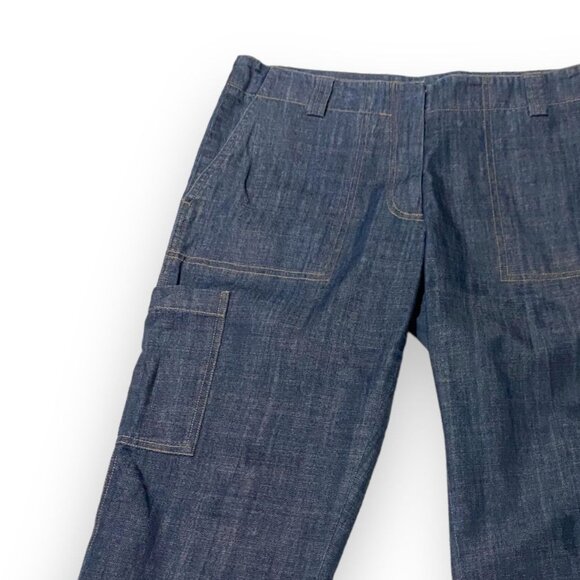 Vintage DKNY Chambray Cropped pants, Size 12 US - Picture 9 of 12